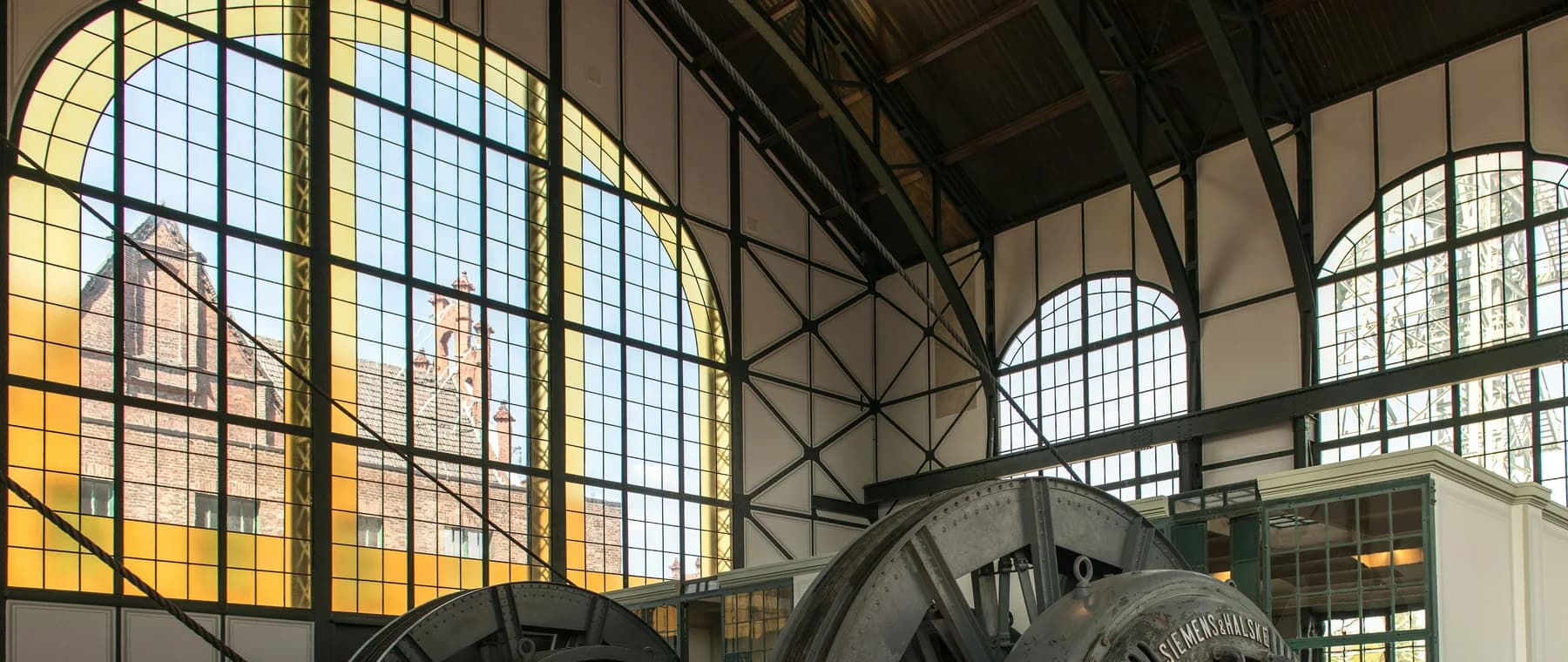 Turbine machinery inside a generating hall